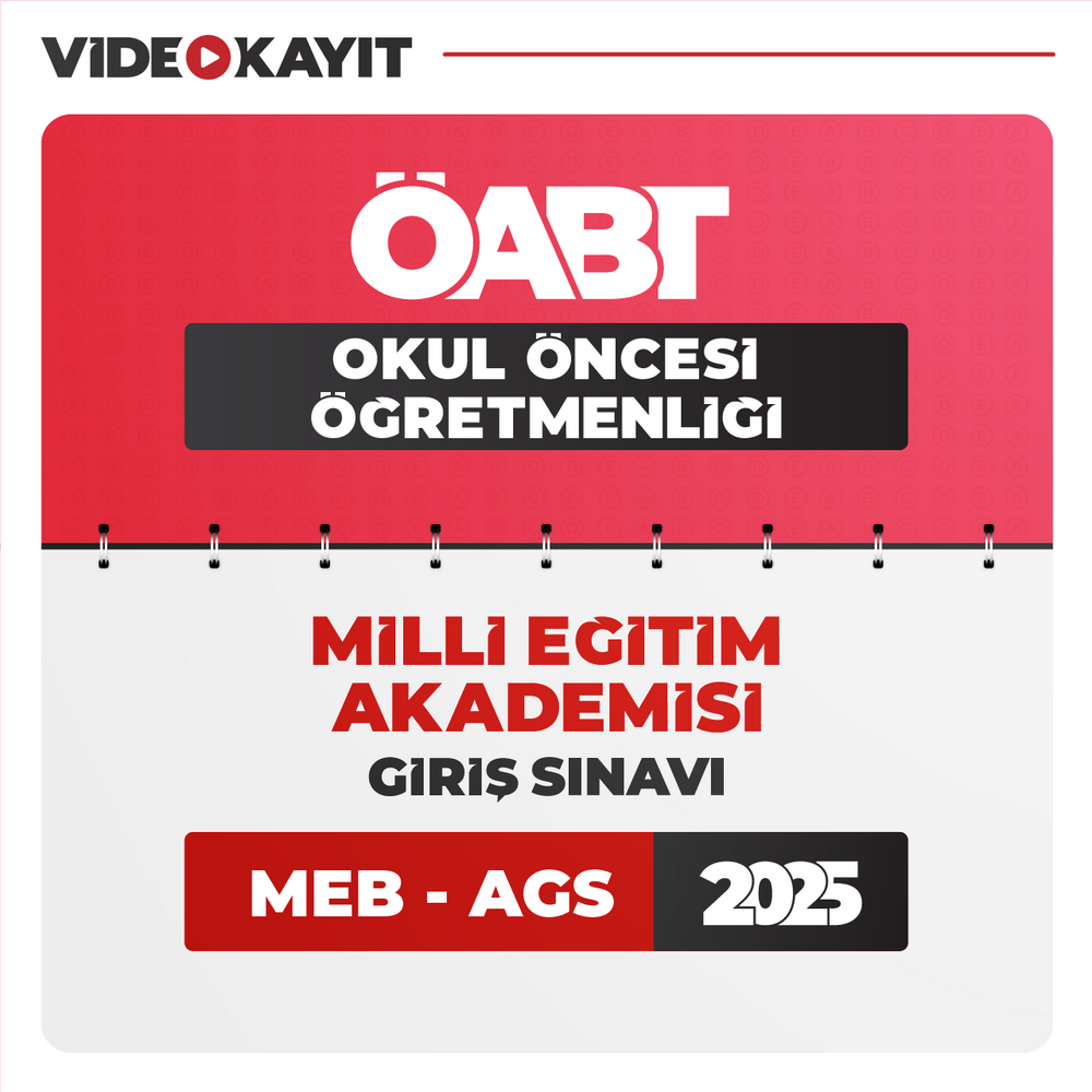 Okul Öncesi ÖABT 2025 + AGS 2025 | Video Kayıt