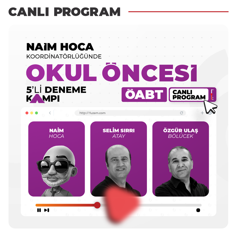 Okul Öncesi ÖABT 5’li Deneme Kampı | Canlı Program
