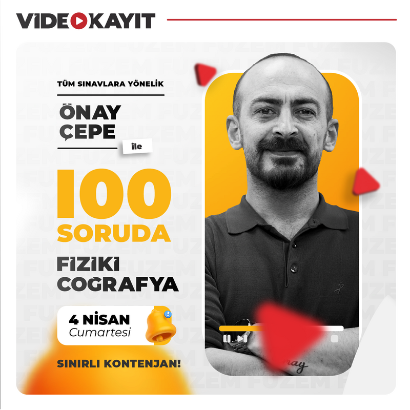 Farklı KPSS - Önay ÇEPE ile 100 Soruda Fiziki Coğrafya | Video Kayıt