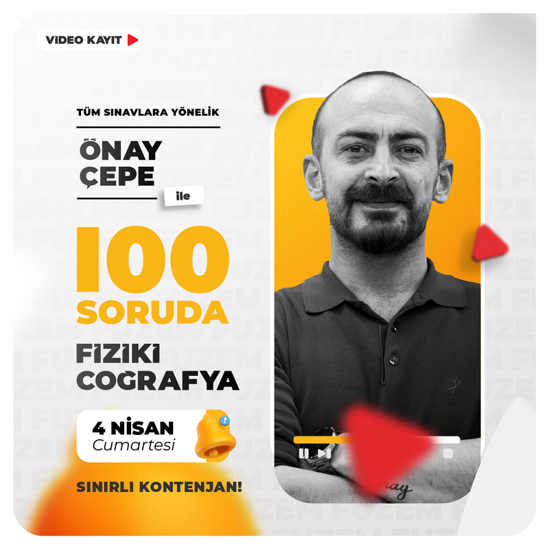 Farklı KPSS - Önay ÇEPE ile 100 Soruda Fiziki Coğrafya | Video Kayıt