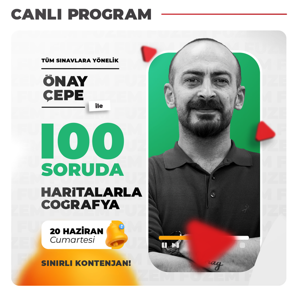 Önay ÇEPE ile 100 Soruda Haritalarla Coğrafya | Canlı Program