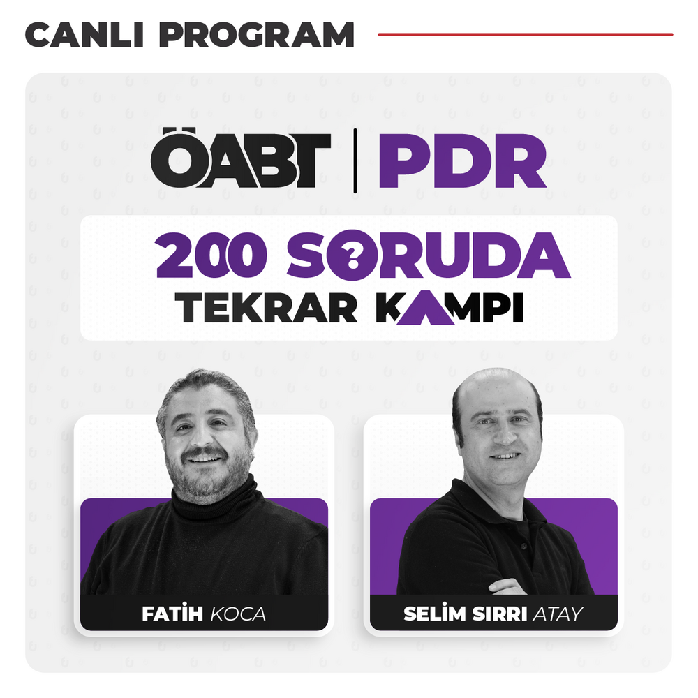 PDR ÖABT 200 Soruda Tekrar Kampı | Canlı Program
