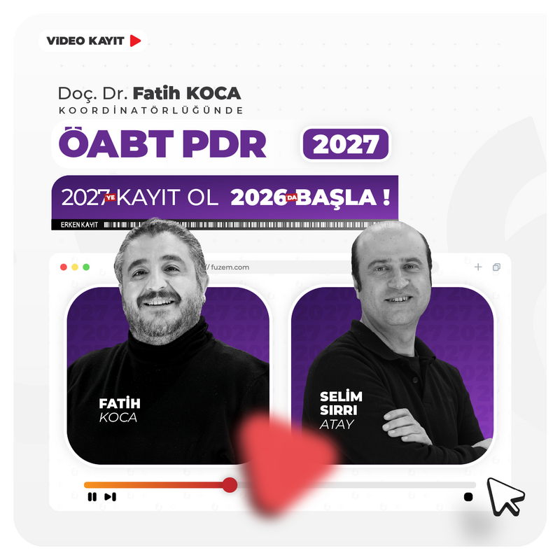 Farklı KPSS - PDR ÖABT 2027 | Video Kayıt