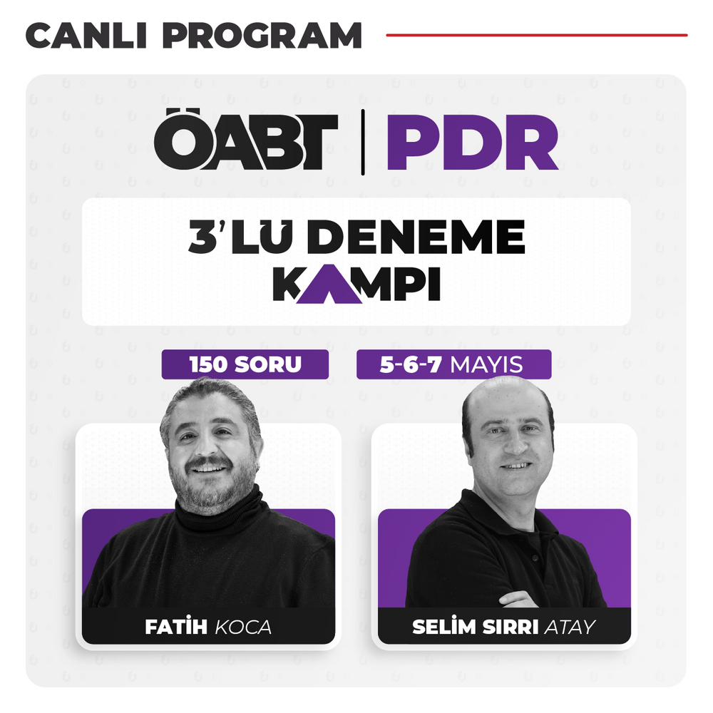 PDR ÖABT 3'lü Deneme Kampı | Canlı Program