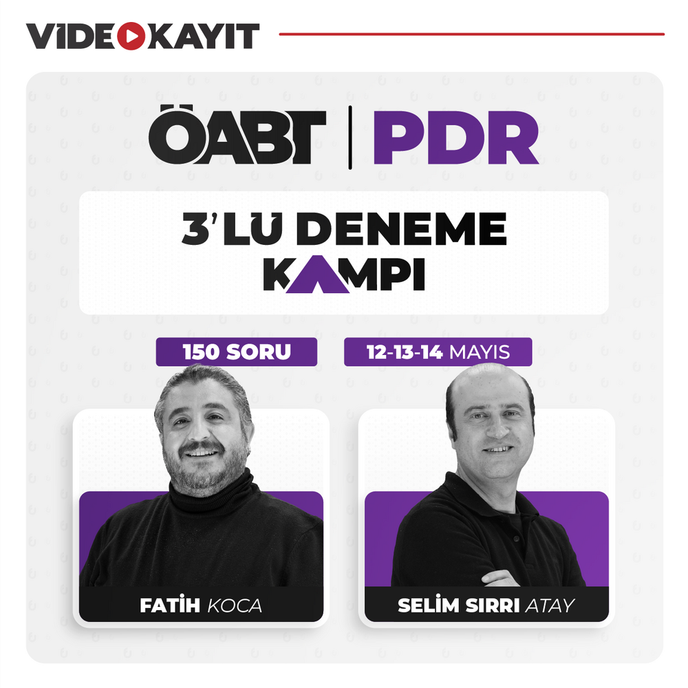 PDR ÖABT 3'lü Deneme Kampı | Video Kayıt