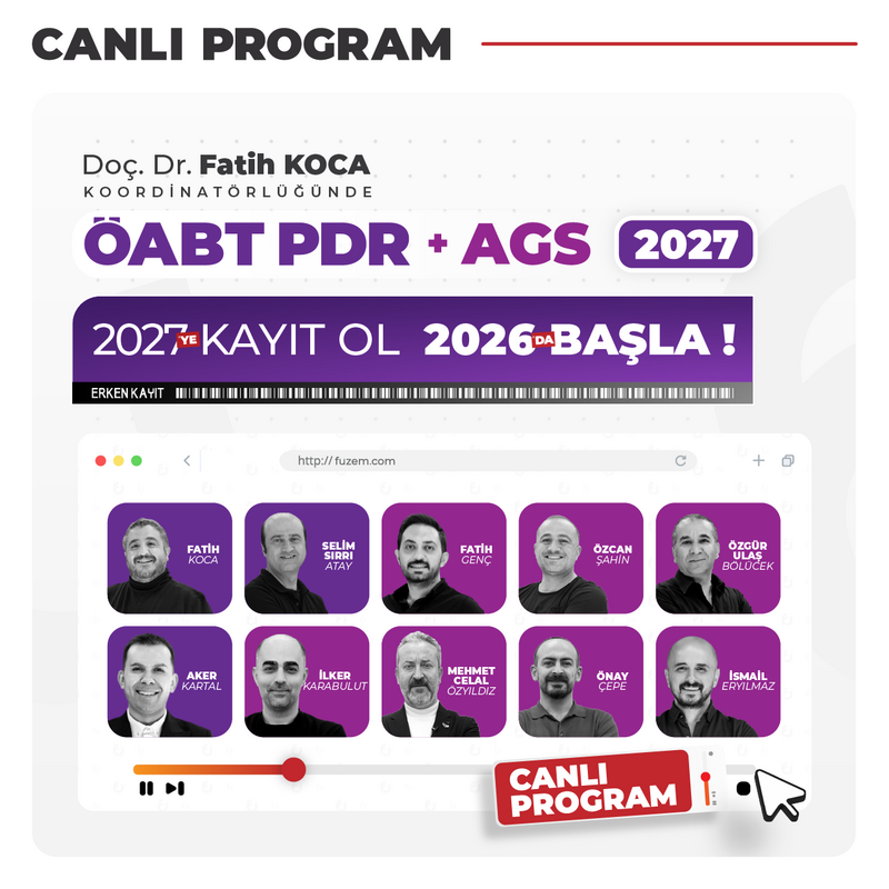 Farklı KPSS - PDR ÖABT + AGS 2027 | Canlı Program