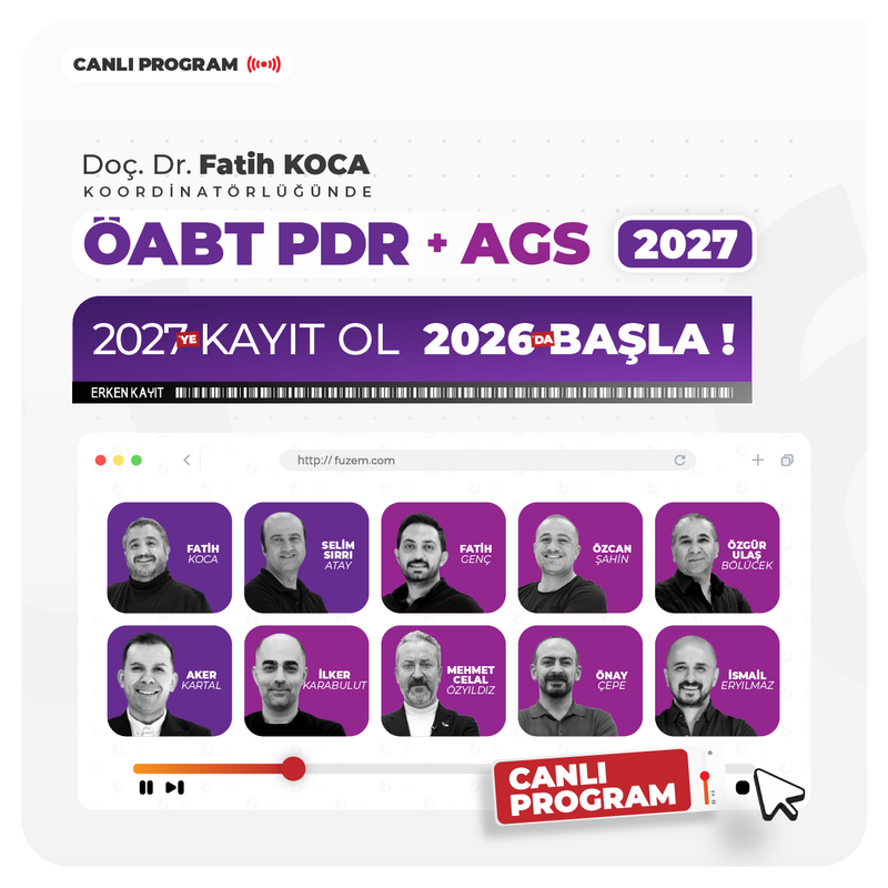 Farklı KPSS - PDR ÖABT + AGS 2027 | Canlı Program