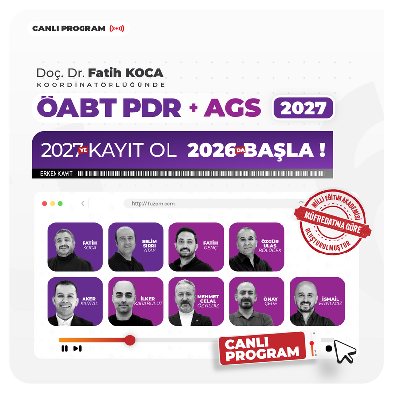 Farklı KPSS - PDR ÖABT + AGS 2027 | Canlı Program