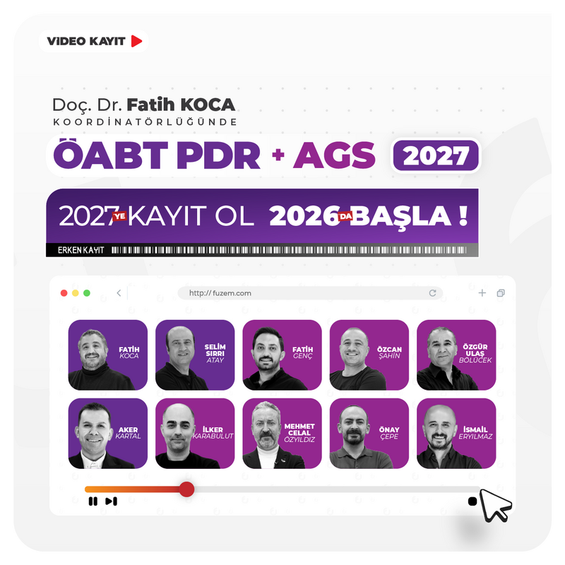 Farklı KPSS - PDR ÖABT + AGS 2027 | Video Kayıt