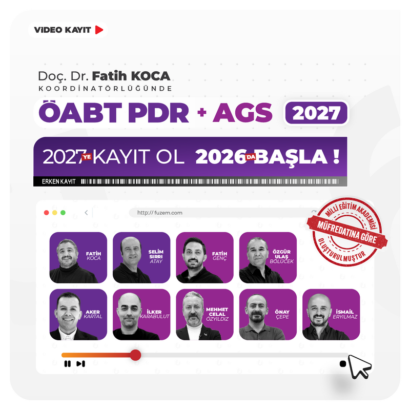 Farklı KPSS - PDR ÖABT + AGS 2027 | Video Kayıt