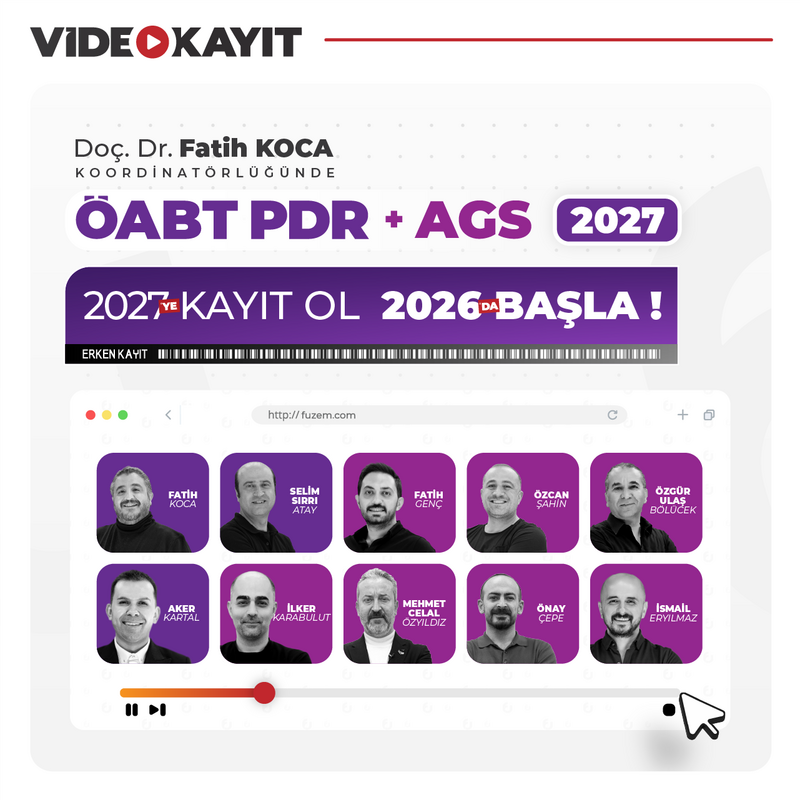Farklı KPSS - PDR ÖABT + AGS 2027 | Video Kayıt