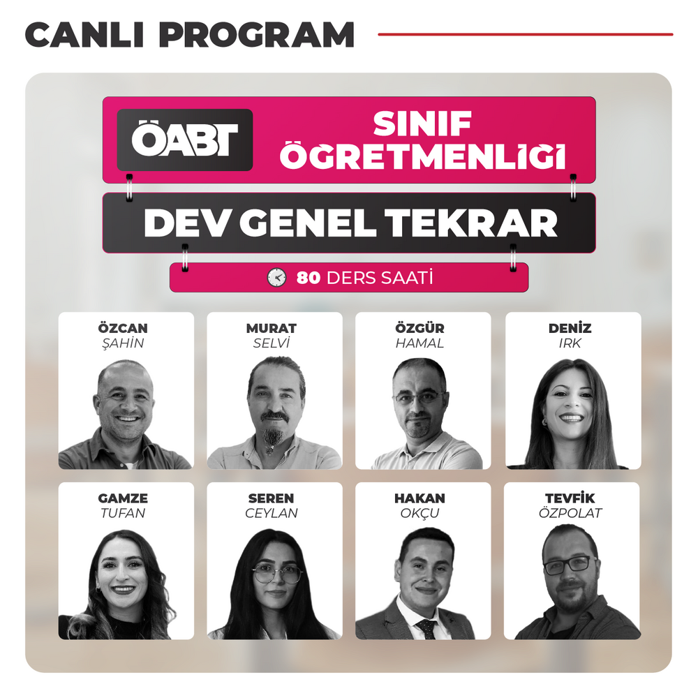 Sınıf ÖABT DEV Genel Tekrar | Canlı Program