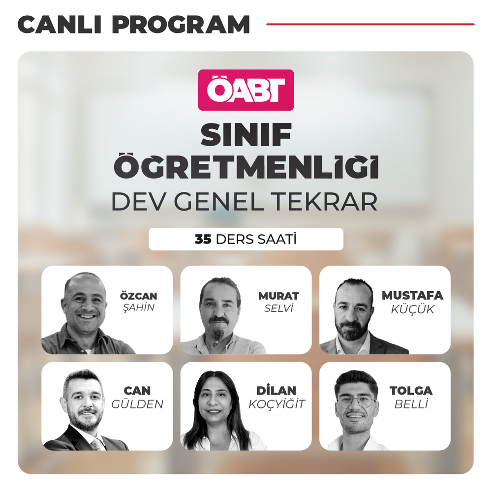 Sınıf ÖABT DEV Genel Tekrar | Canlı Program