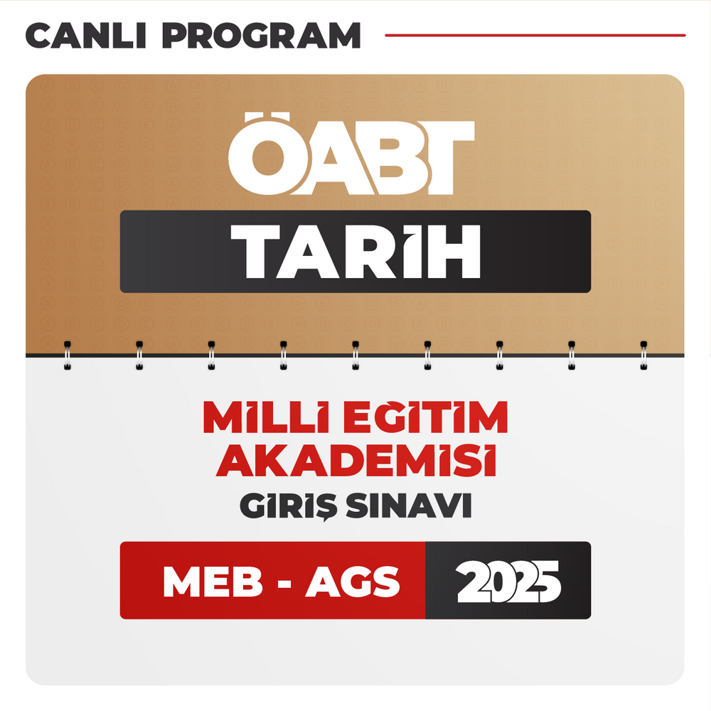 Tarih ÖABT + AGS 2025 | Canlı Program