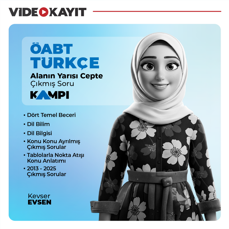 Farklı KPSS - Türkçe ÖABT 2026 Alanın Yarısı Cepte Çıkmış Soru Kampı | Video Kayıt