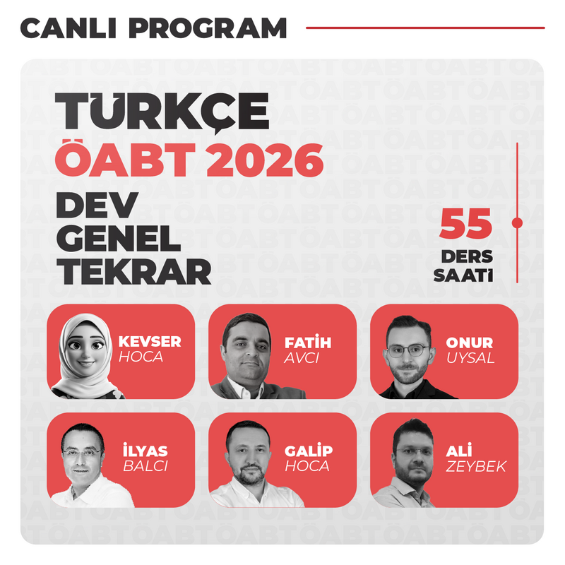 Farklı KPSS - Türkçe ÖABT 2026 Dev Genel Tekrar | Canlı Program