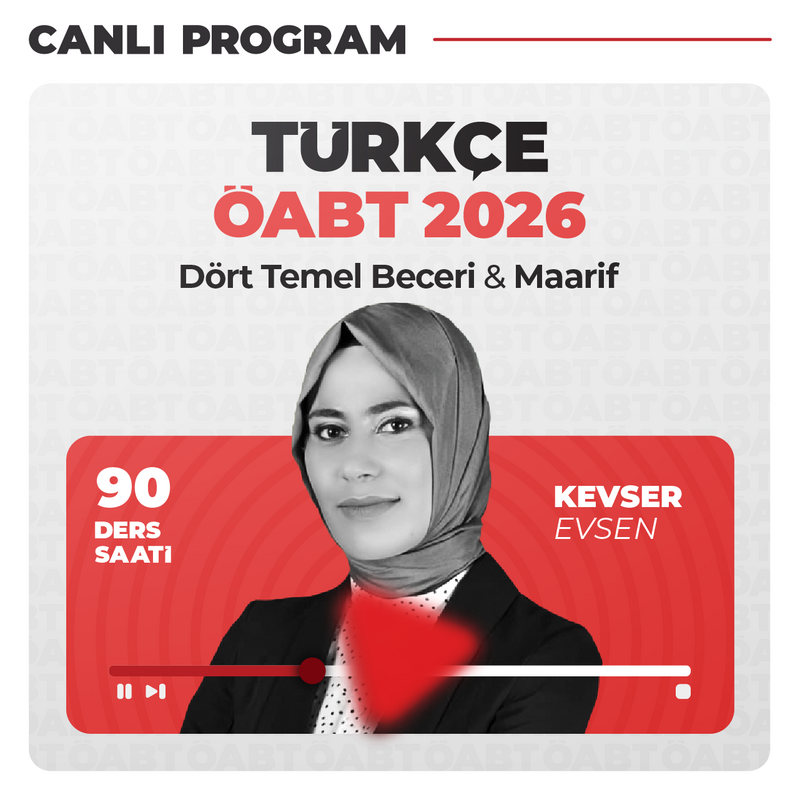 Farklı KPSS - Türkçe ÖABT 2026 Dört Temel Beceri & Maarif | Canlı Program