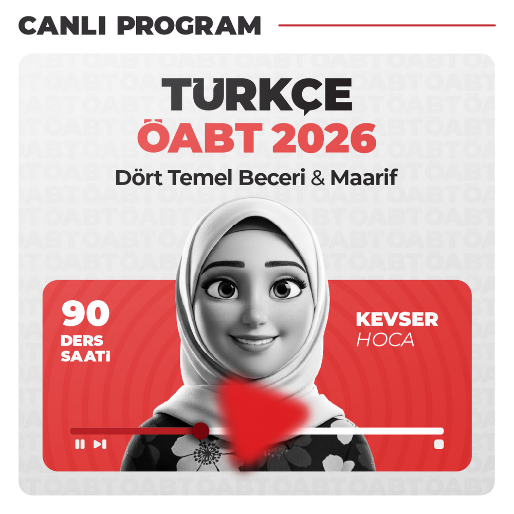 Türkçe ÖABT 2026 Dört Temel Beceri & Maarif | Canlı Program