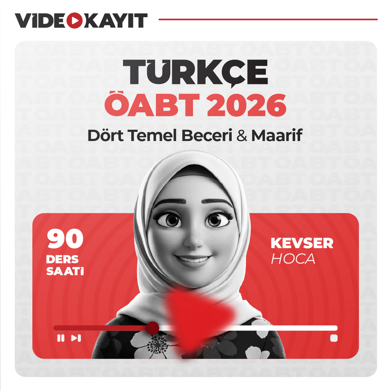 Farklı KPSS - Türkçe ÖABT 2026 Dört Temel Beceri & Maarif | Video Kayıt