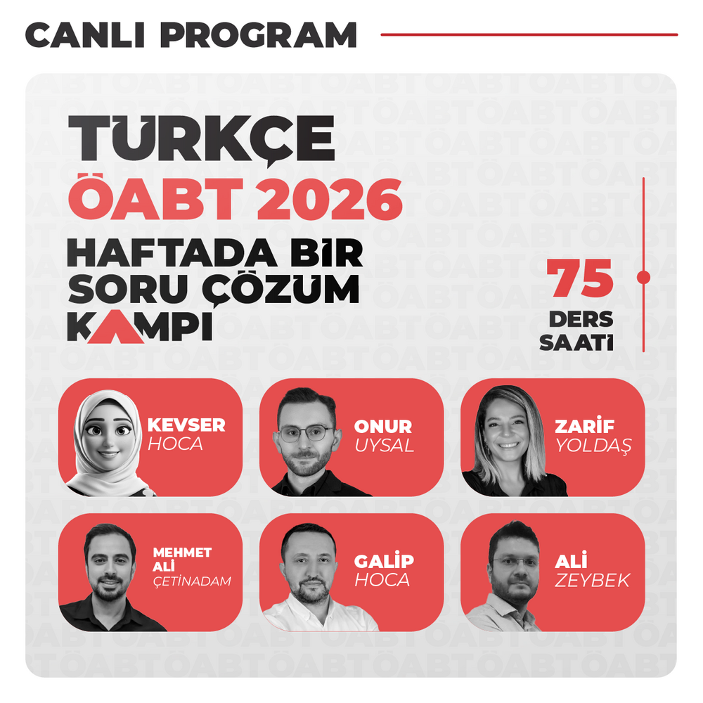 Türkçe ÖABT 2026 Haftada Bir Soru Çözüm Kampı | Canlı Program
