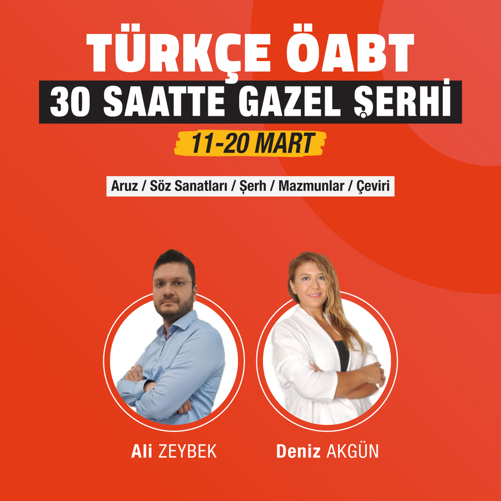 Türkçe ÖABT 30 Saatte Gazel Şerhi | Canlı Ders