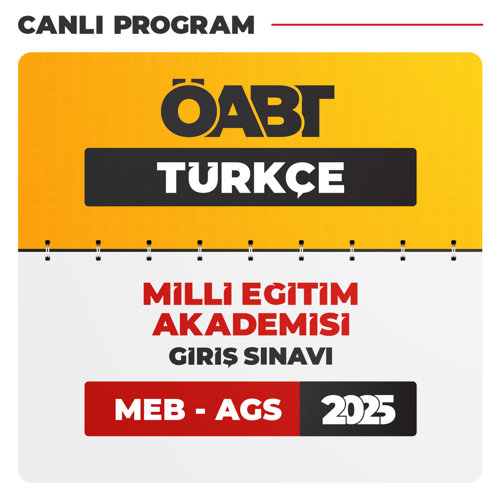 Türkçe ÖABT + AGS 2025 | Canlı Program
