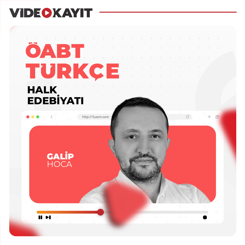 Türkçe ÖABT Halk Edebiyatı | Video Kayıt