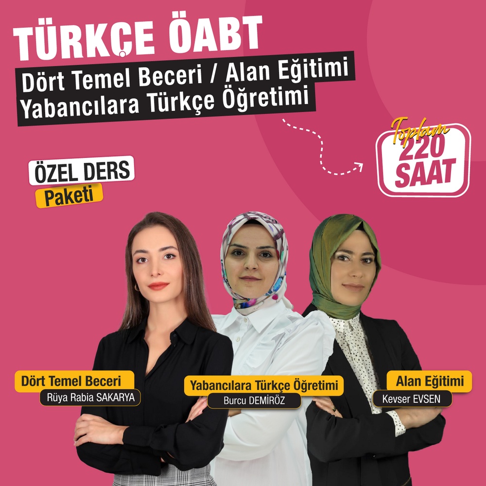 Türkçe ÖABT Özel Ders | Dört Temel Beceri | Alan Eğitimi | Yabancılara Türkçe Öğretimi