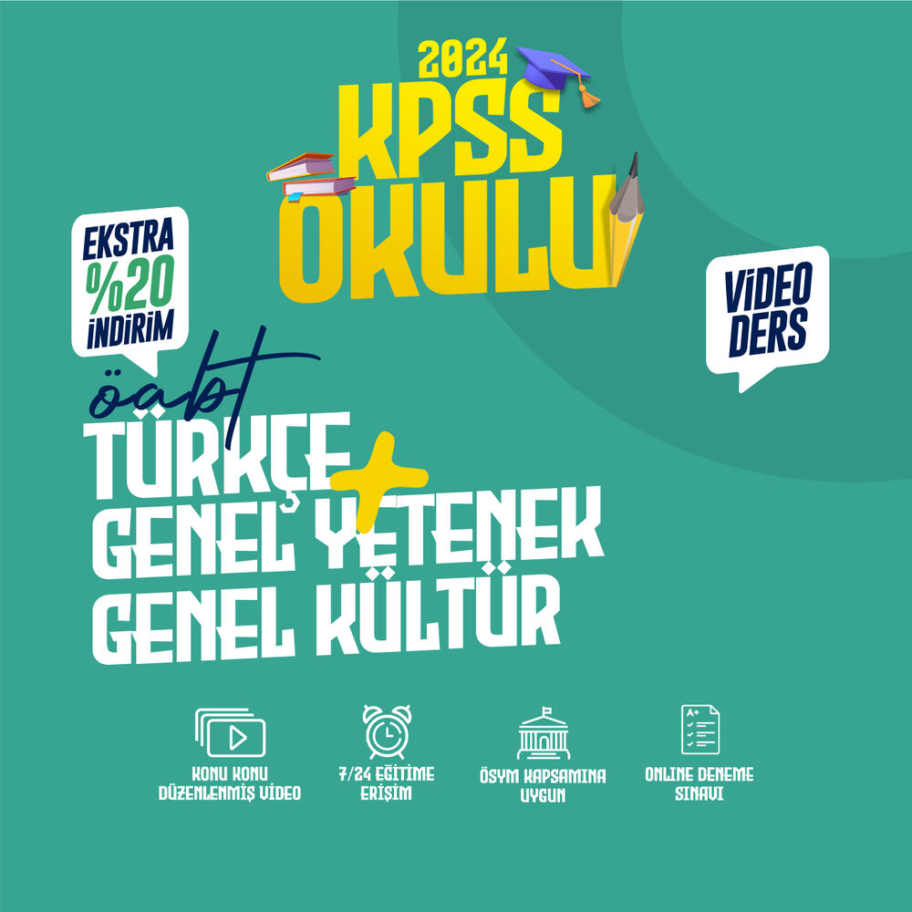 Türkçe Öğretmenliği ÖABT 2024 + GYGK 2024 | Video Ders