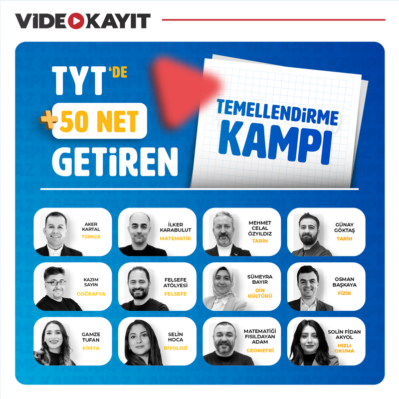 Farklı YKS - TYT +50 Net Temellendirme Kampı 2026 | Video Program