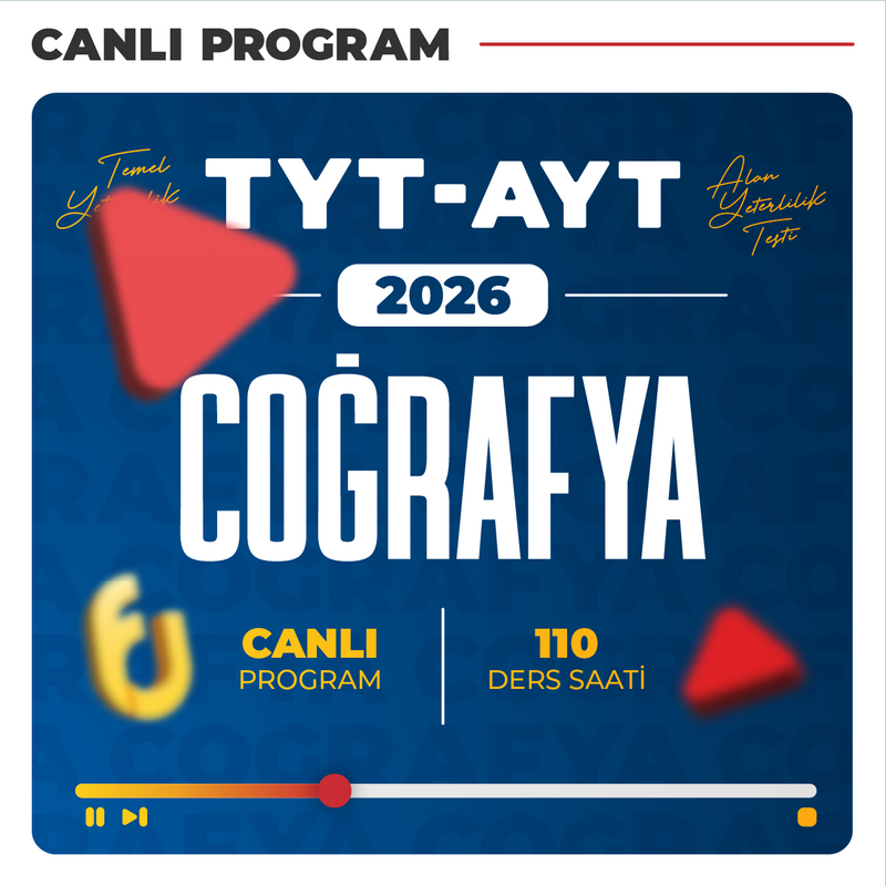 Farklı YKS - TYT - AYT Coğrafya 2026 | Canlı Program