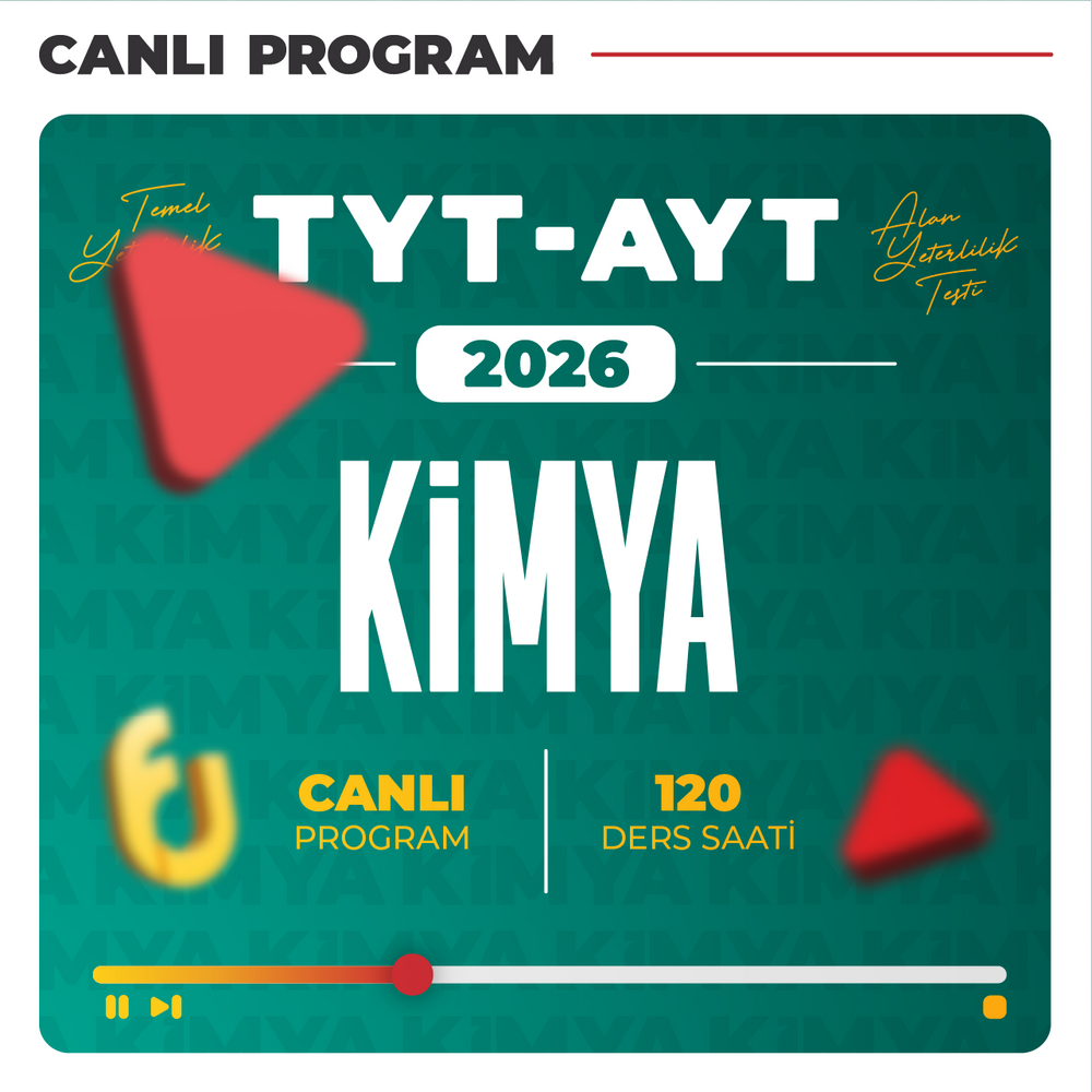 TYT - AYT Kimya 2026 | Canlı Program
