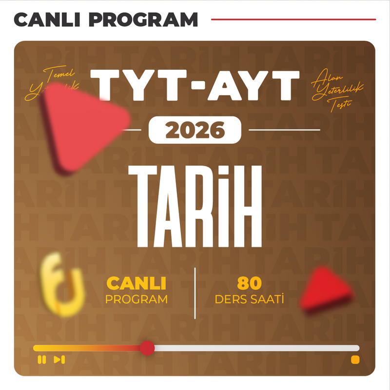 Farklı YKS - TYT - AYT Tarih 2026 | Canlı Program
