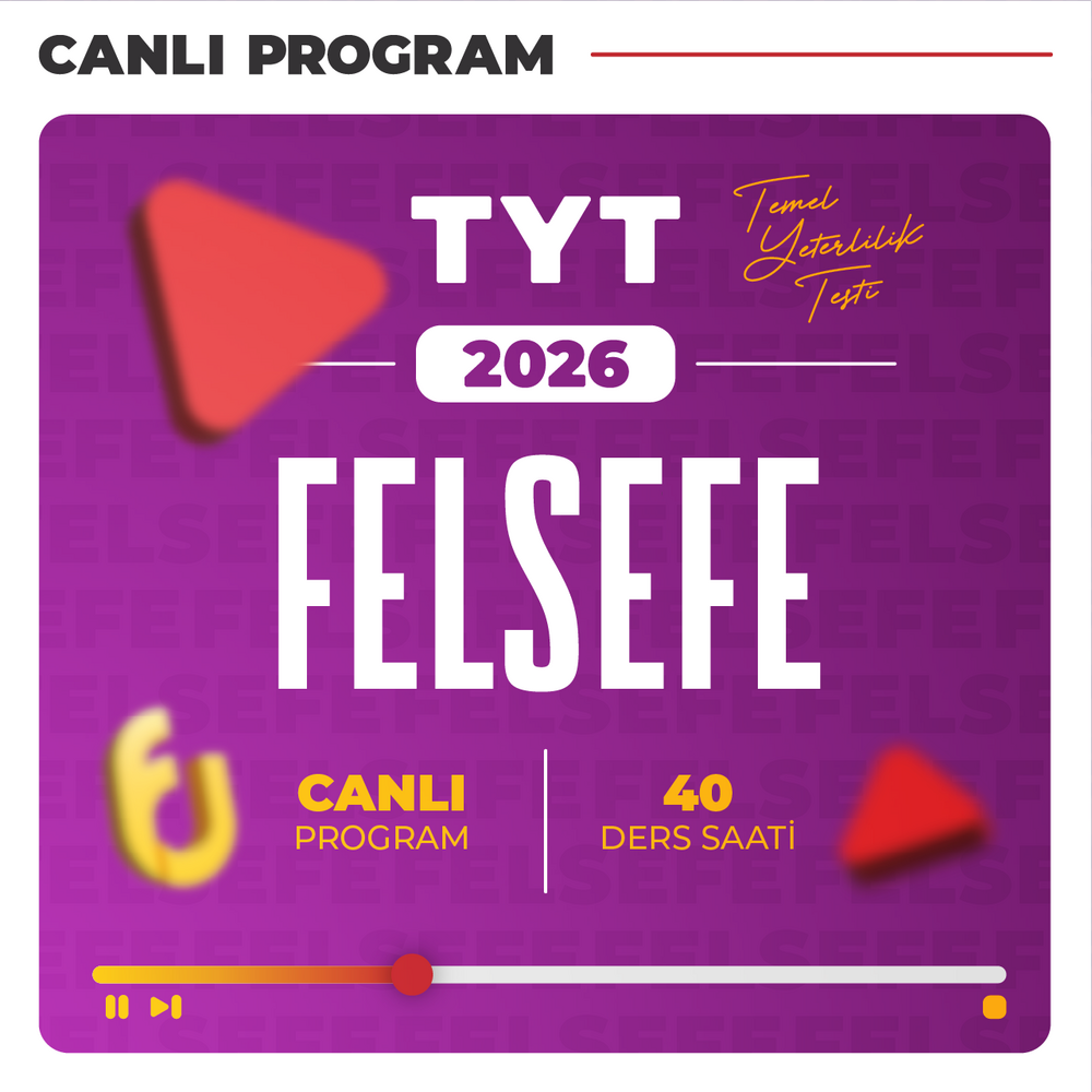 TYT Felsefe 2026 | Canlı Program