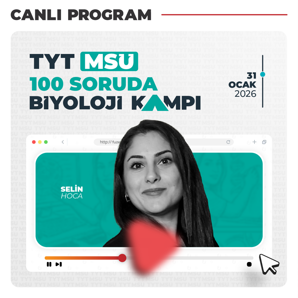 TYT-MSÜ 100 Soruda Biyoloji Kampı | Canlı Program