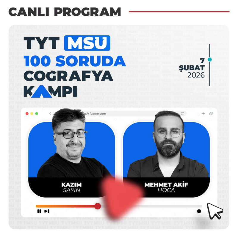 Farklı YKS - TYT-MSÜ 100 Soruda Coğrafya Kampı | Canlı Program