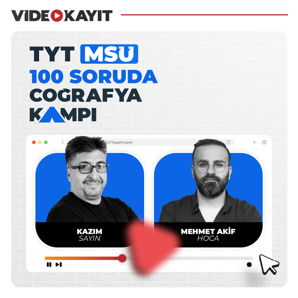 TYT-MSÜ 100 Soruda Coğrafya Kampı | Video Kayıt