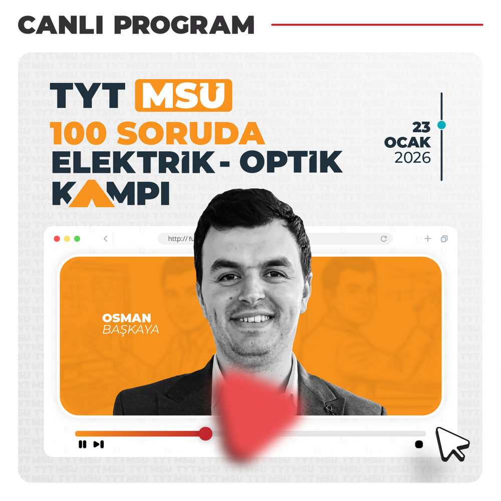 TYT-MSÜ 100 Soruda Elektrik-Optik Kampı | Canlı Program
