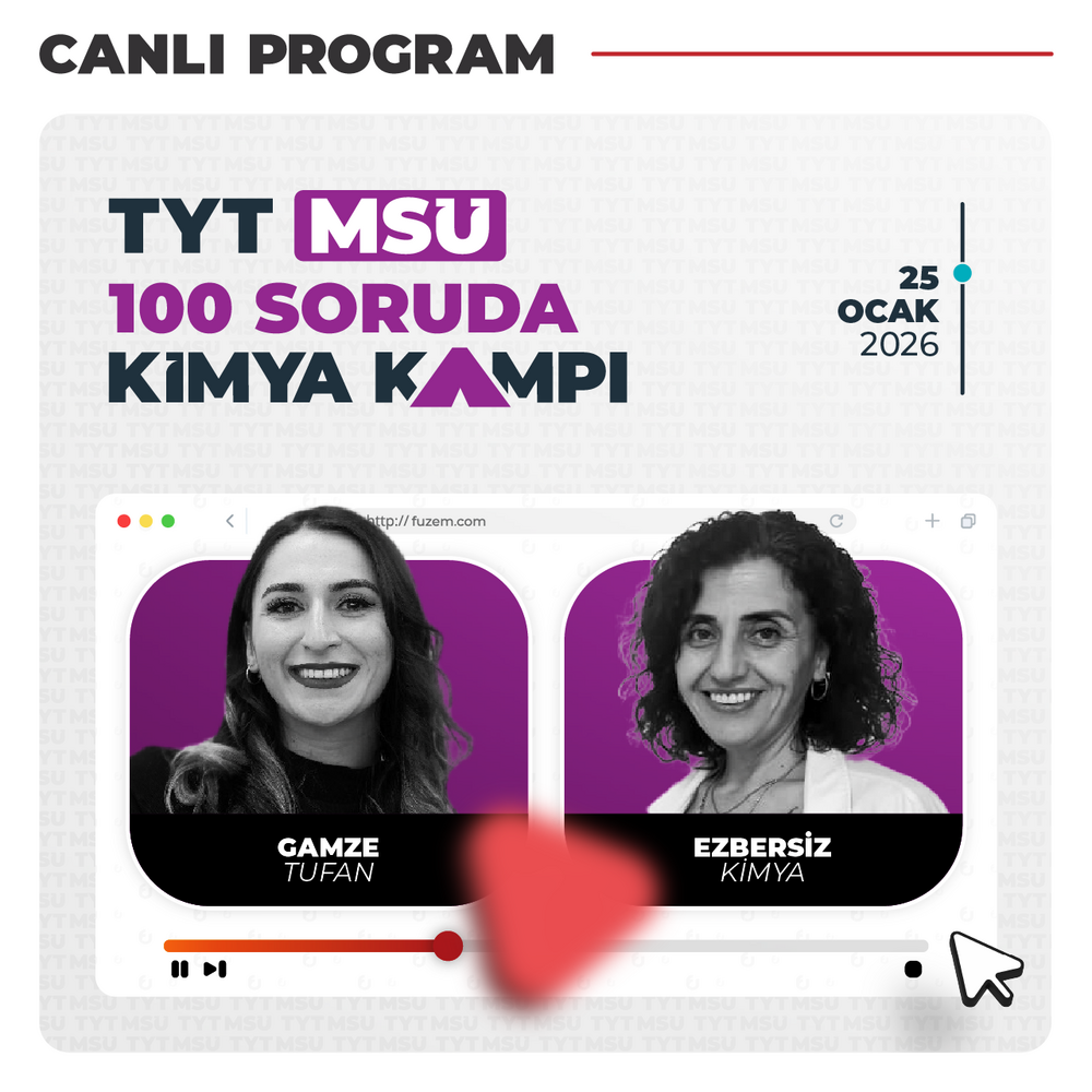 TYT-MSÜ 100 Soruda Kimya Kampı | Canlı Program