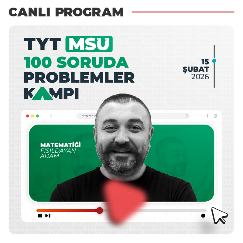 Farklı YKS - TYT-MSÜ 100 Soruda Problemler Kampı | Canlı Program