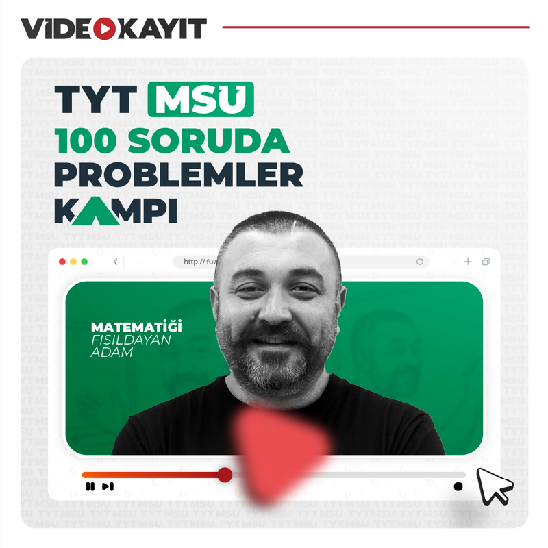 Farklı YKS - TYT-MSÜ 100 Soruda Problemler Kampı | Video Kayıt