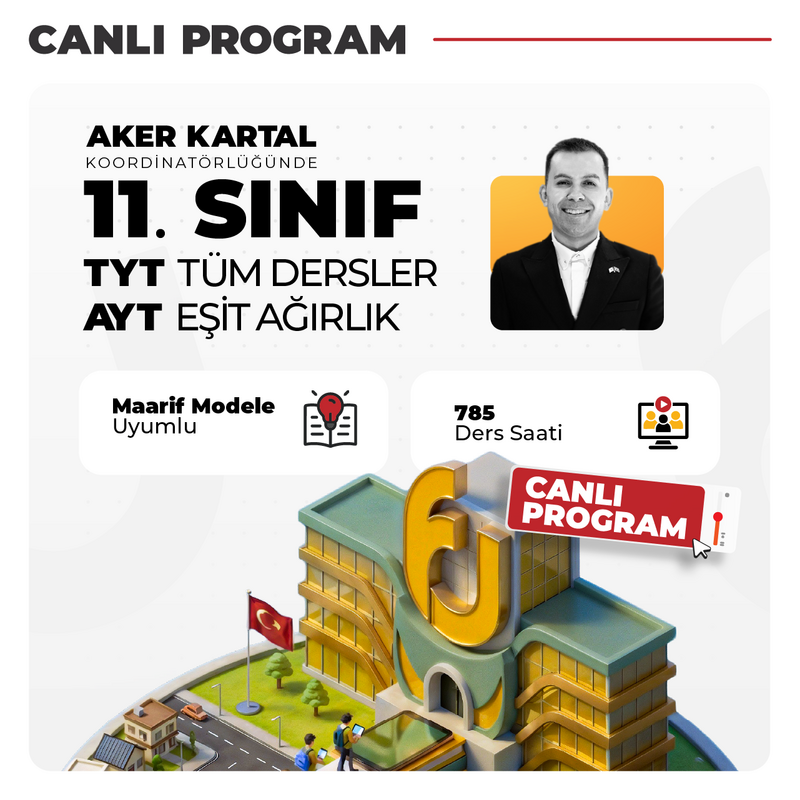 Farklı LGS - TYT Tüm Dersler + 11.Sınıf AYT Eşit Ağırlık 2027 | Canlı Program