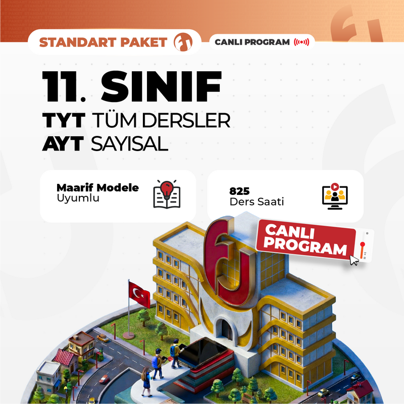 Farklı YKS - TYT Tüm Dersler + 11. Sınıf AYT Sayısal 2027 Standart Paket | Canlı Program