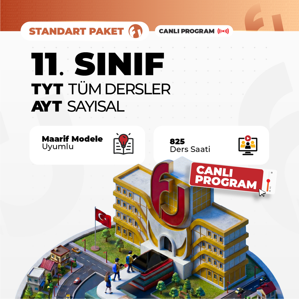 TYT Tüm Dersler + 11. Sınıf AYT Sayısal 2027 Standart Paket | Canlı Program