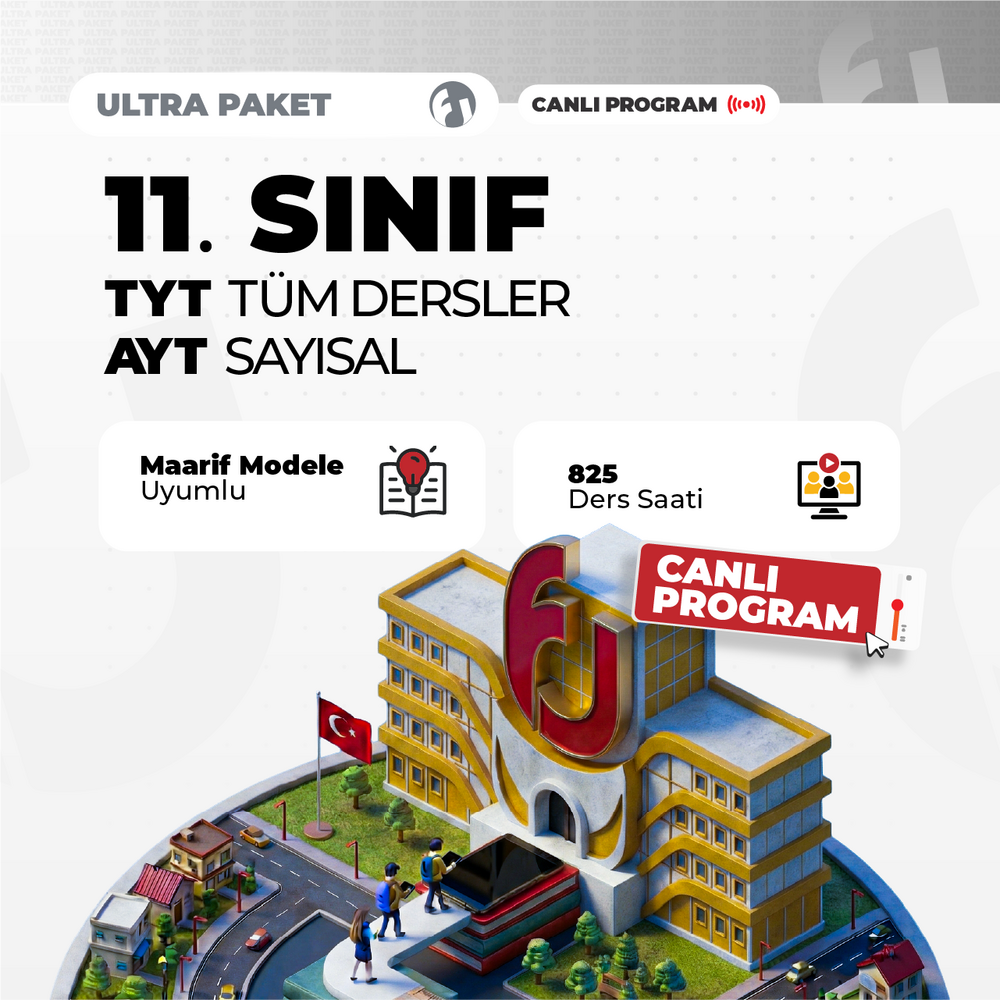 TYT Tüm Dersler + 11. Sınıf AYT Sayısal 2027 Ultra Paket | Canlı Program