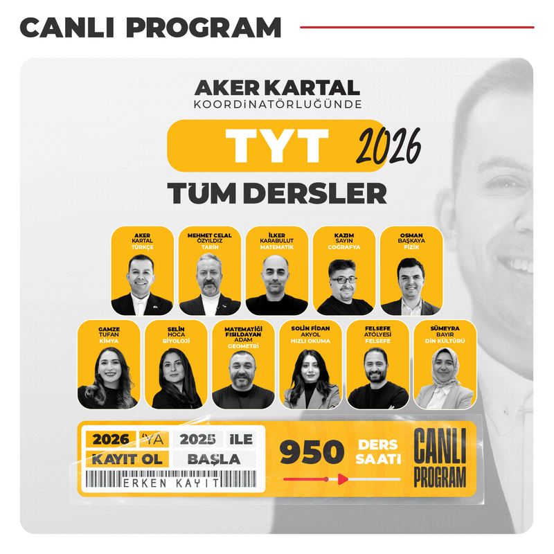 Farklı YKS - TYT Tüm Dersler 2026 | Canlı Program