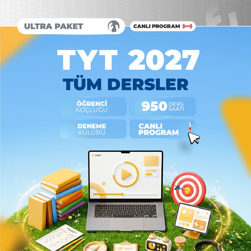Farklı YKS - TYT Tüm Dersler 2027 Ultra Paket | Canlı Program