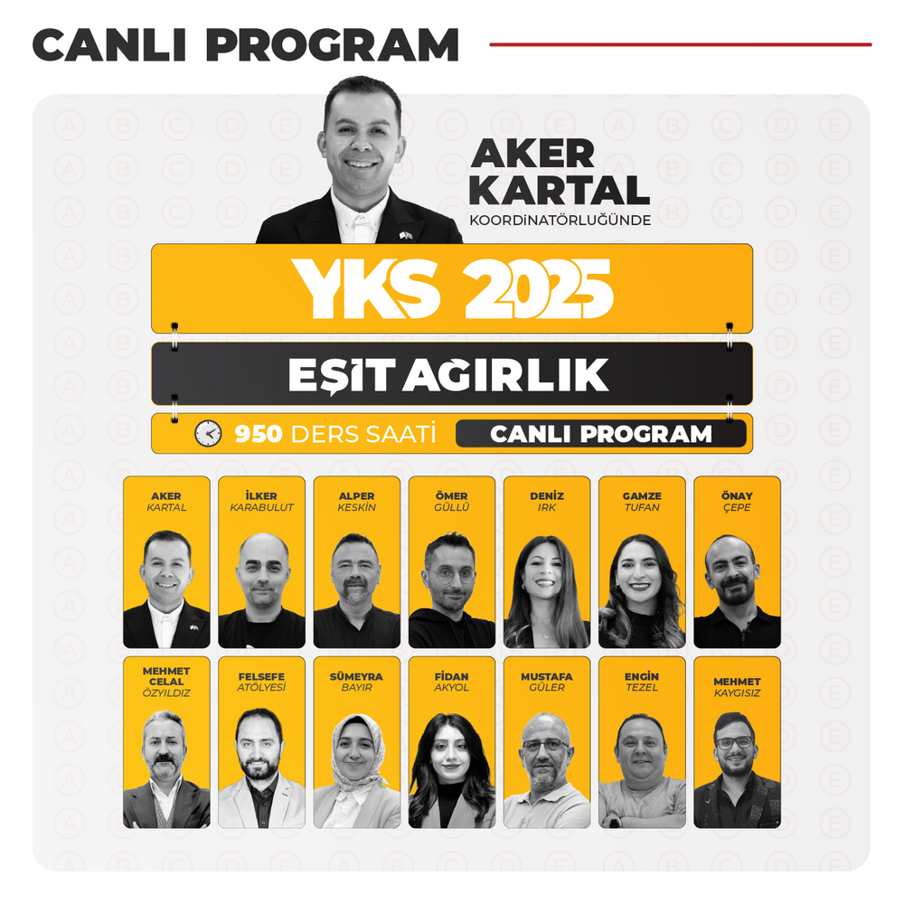 TYT Tüm Dersler + AYT Eşit Ağırlık 2025 | Canlı Program