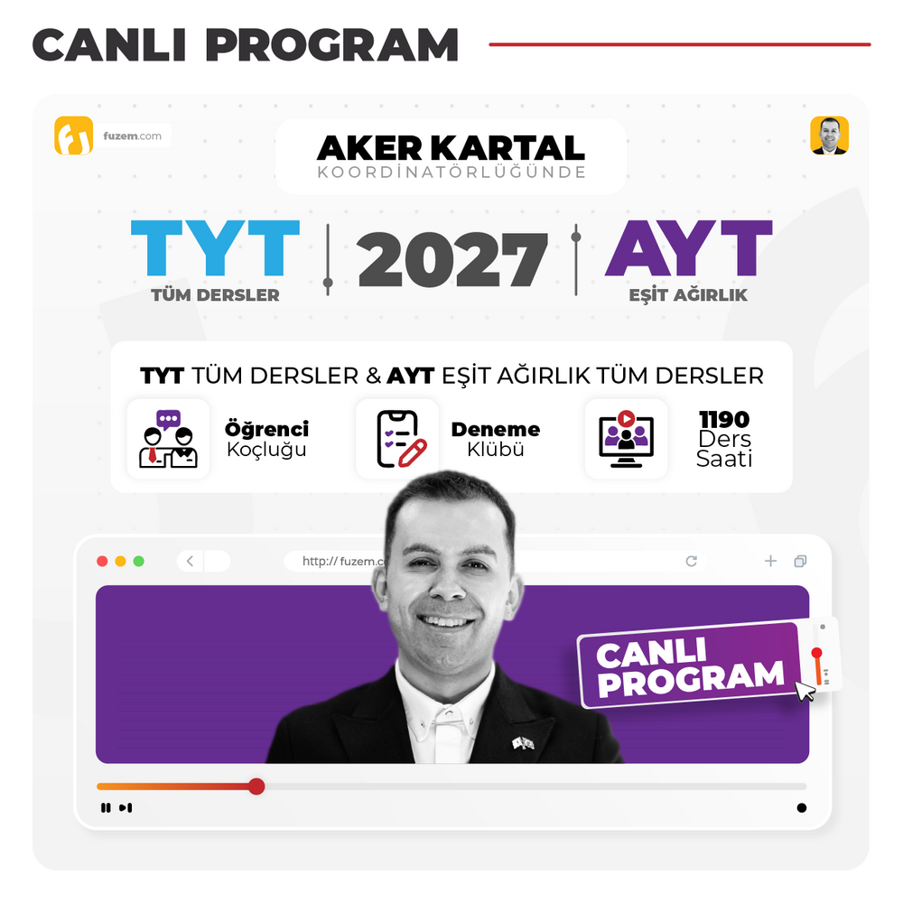 TYT Tüm Dersler + AYT Eşit Ağırlık 2027 | Canlı Program
