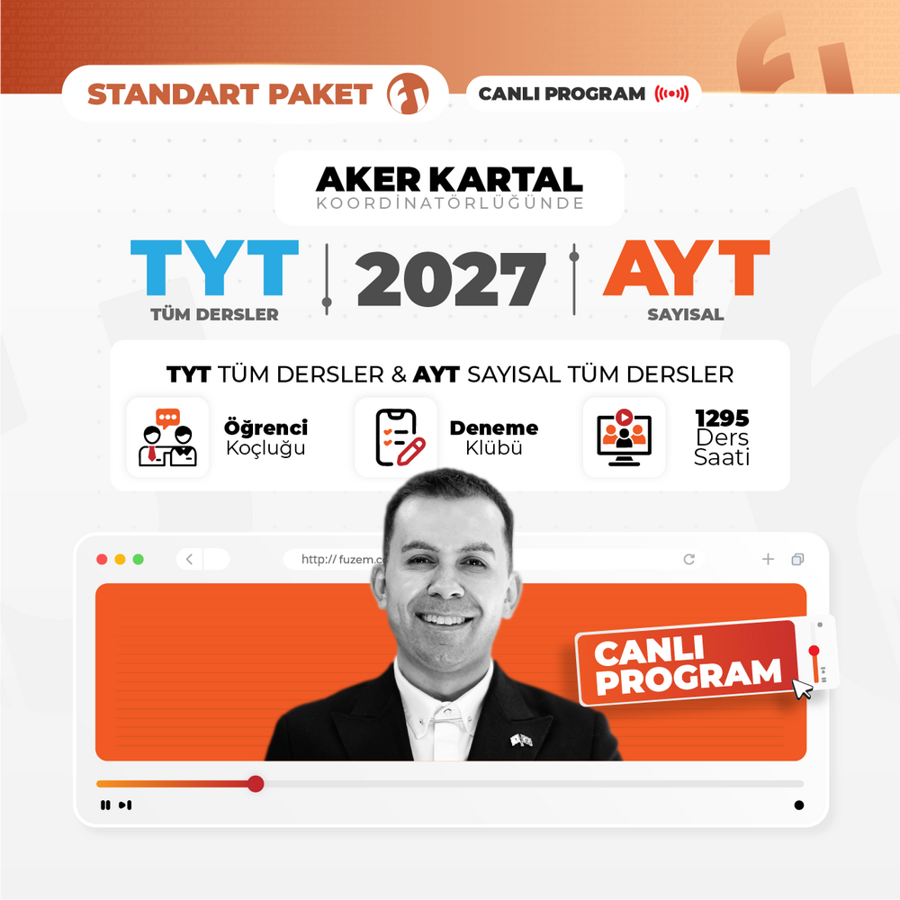 TYT Tüm Dersler + AYT Sayısal 2027 Standart Paket | Canlı Program